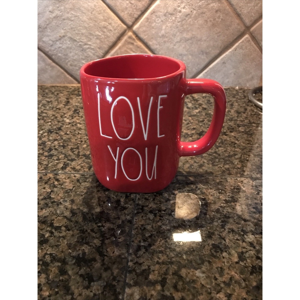 Rae‎ Dunn Valentine's Day "LOVE YOU" Red Coffee/Tea Mug